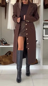 Ladies Lapel Buttoned Temperament Casual Windbreaker