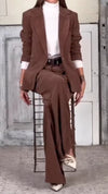 Women Lapel Jacket + Pants Temperament Commuter Suit
