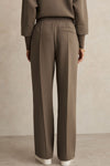 Women V-neck Top + Drawstring Pants Casual Suit