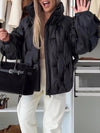 Women Stand Collar Plaid Casual Cotton Jacket