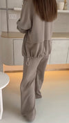 Women Solid Color Casual Three-piece Suit