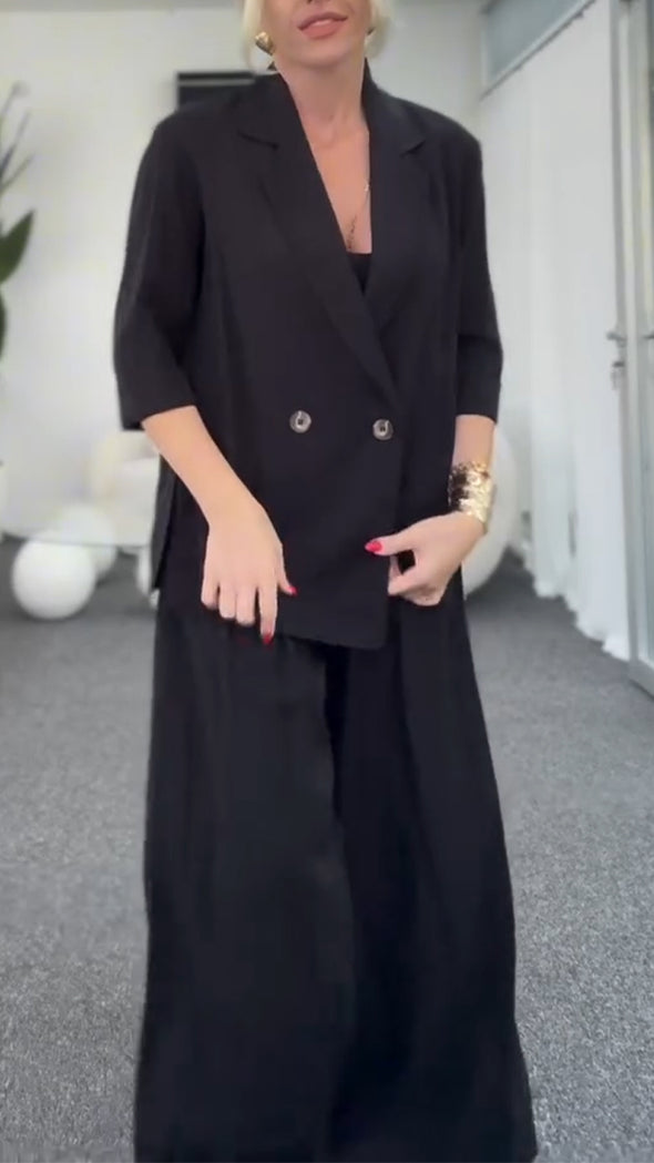 Women Lapel Jacket + Pants Temperament Commuter Suit
