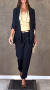 Women Lapel Jacket + Pants Temperament Commuter Suit