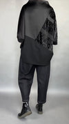 Women Round Neck Patchwork Top + Pants Casual Suit