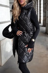 Women Hooded Casual Long Cotton Vest