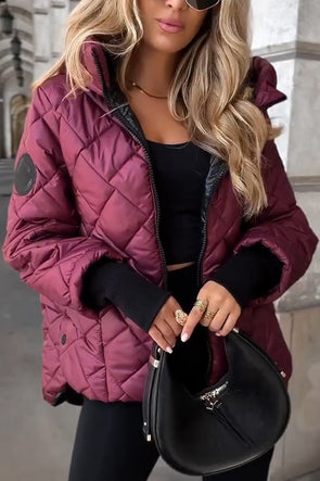 Women Hooded Casual Cotton Jacket