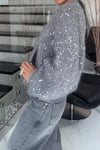 Women Casual Sequin Cardigan Sweater