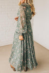 Women V-neck Printed Patchwork Casual Dress