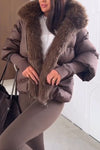 Women Fur Collar Casual Cotton Jacket