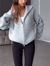 Women Lapel Casual Knitted Coat