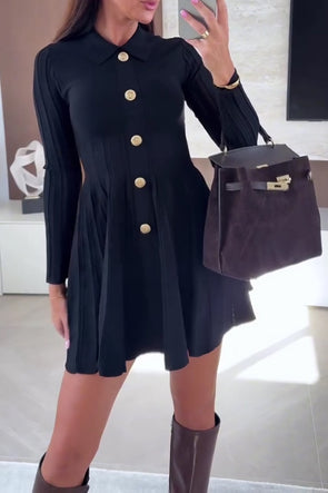 Women Elegant Fitted Long Sleeve Knit Dress
