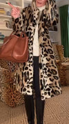 Women Lapel Printed Temperament Casual Coat