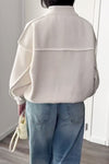 Women Elegant Simple Stand Collar Short Jacket