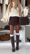 Women's High Collar Lantern Sleeve Loose Casual Sweater