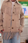 Women Casual Western Fringe Lapel Jacket