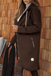 Women Hooded Drawstring Casual Coat