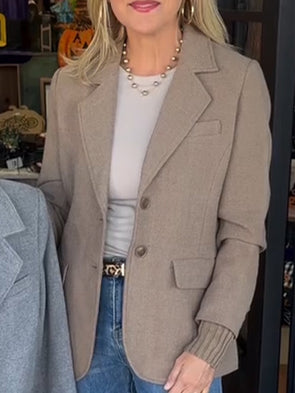 Women Lapel Temperament Commuter Blazer