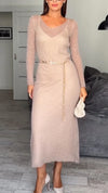 Women Inner Suspender Dress + Smock Elegant Casual Suit