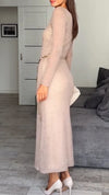 Women Inner Suspender Dress + Smock Elegant Casual Suit