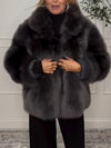 Women Fur Collar Temperament Casual Coat