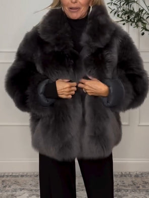 Women Fur Collar Temperament Casual Coat