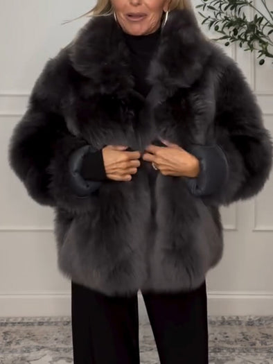 Women Fur Collar Temperament Casual Coat