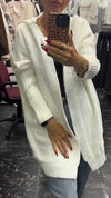 Women Hooded Solid Color Knitted Cardigan