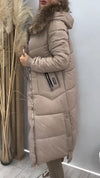 Women Fur Collar Long Down Jacket