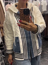 Women Hooded Patchwork Denim Casual Coat