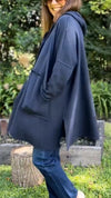 Women Button-down Hooded Casual Coat