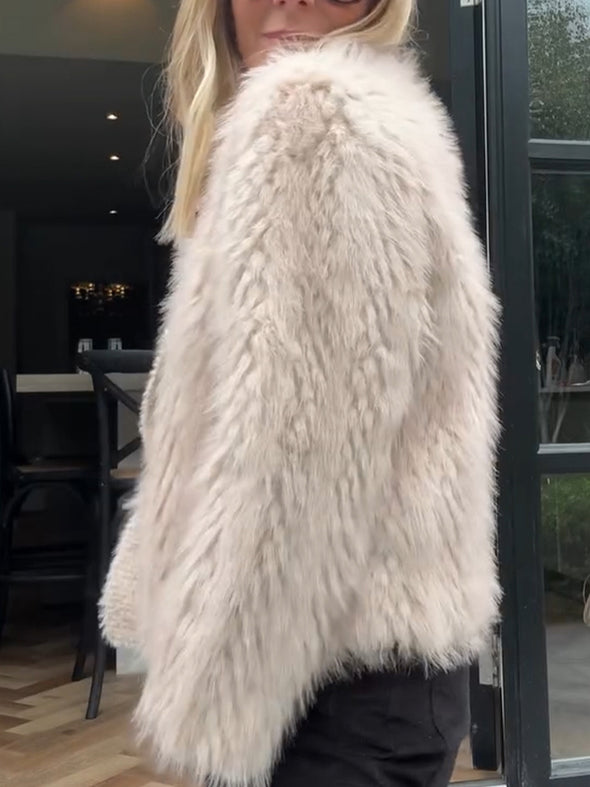 Women Plush Casual Coat