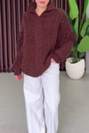 Women Casual Turtleneck Fringe Loose Sweater