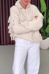 Women Casual Turtleneck Fringe Loose Sweater
