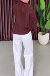 Women Casual Turtleneck Fringe Loose Sweater
