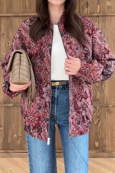 Women Casual Ethnic Paisley Jacket