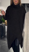 Women High-neck Knitted Long Sweater