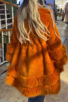 Women Casual Double Plush Lace-up A-line Jacket