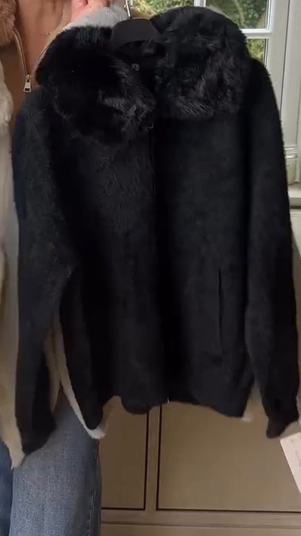 Women Fur Collar Casual Plush Coat