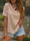 Women's V-neck Sequined Casual T-shirt