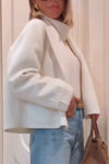 Women Lapel Solid Color Temperament Casual Jacket