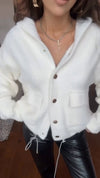 Women Plush Buttoned Casual Coat