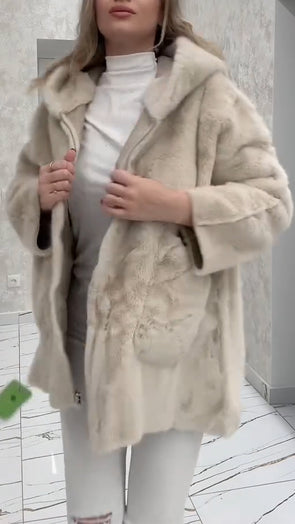 Women Hooded Plush Casual Coat