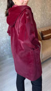 Women Hooded Plush Casual Coat