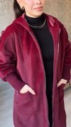 Women Hooded Plush Casual Coat