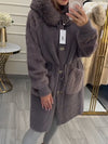 Women Fur Collar Plush Casual Coat