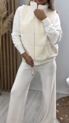 Women Solid Color Casual Three-piece Suit