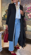 Women Patchwork Mesh Irregular Temperament Casual Coat
