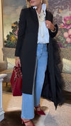 Women Patchwork Mesh Irregular Temperament Casual Coat