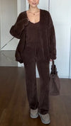 Women Solid Color Casual Three-piece Suit