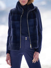 Women Stand Collar Zipper Casual Plush Vest